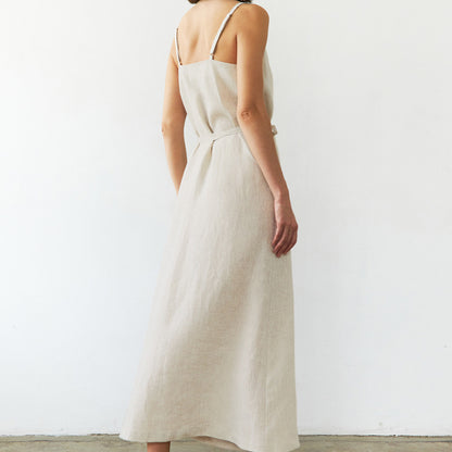 Spring Dresses 2024 | Cotton Belted Maxi Spring Dress