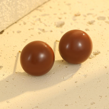 [TGC Retro French Pearl Earrings | Elegant Glossy High-Grade Statement Earrings for Women]