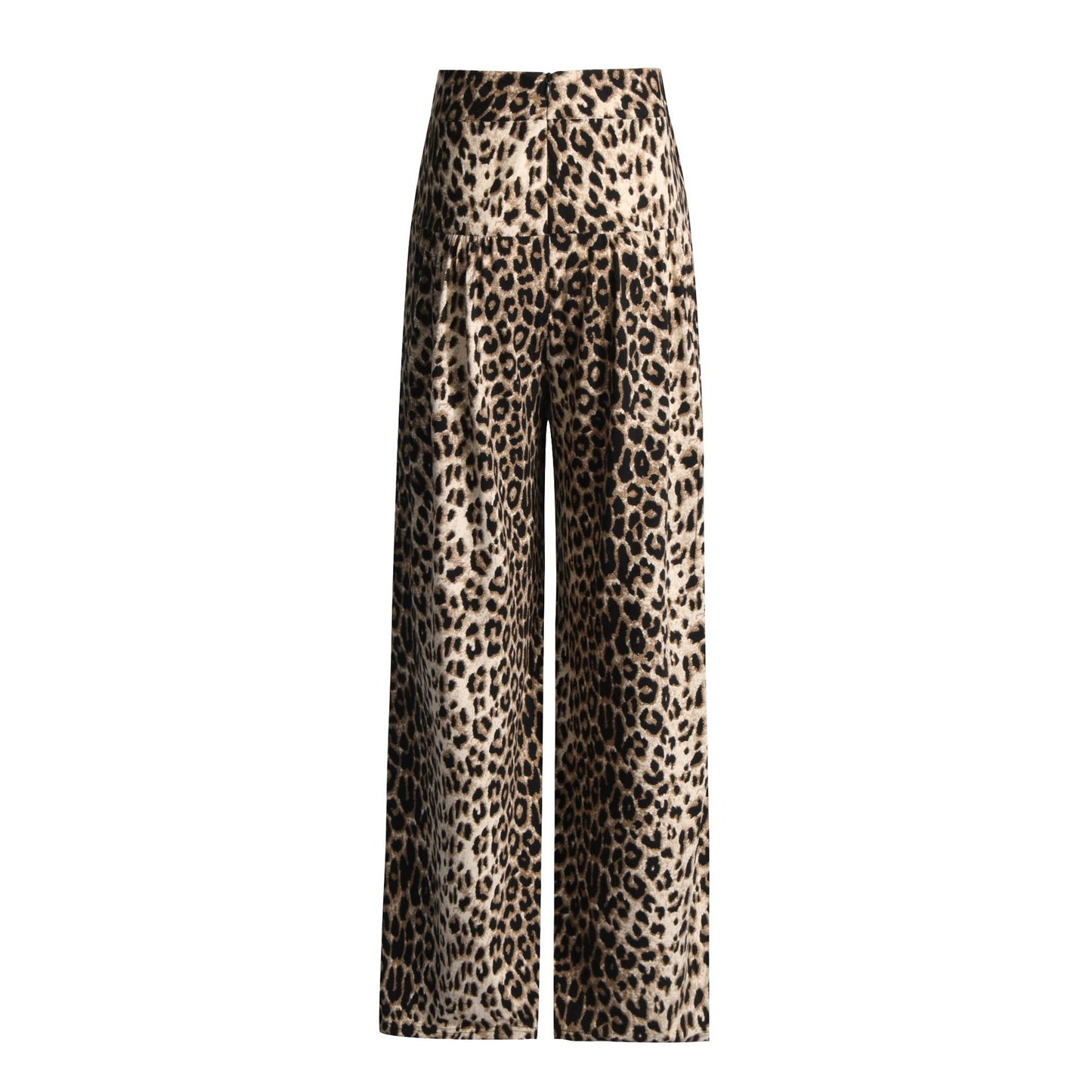 2024 Fashion Trends, Leopard High Waist Wide Leg Casual Pants