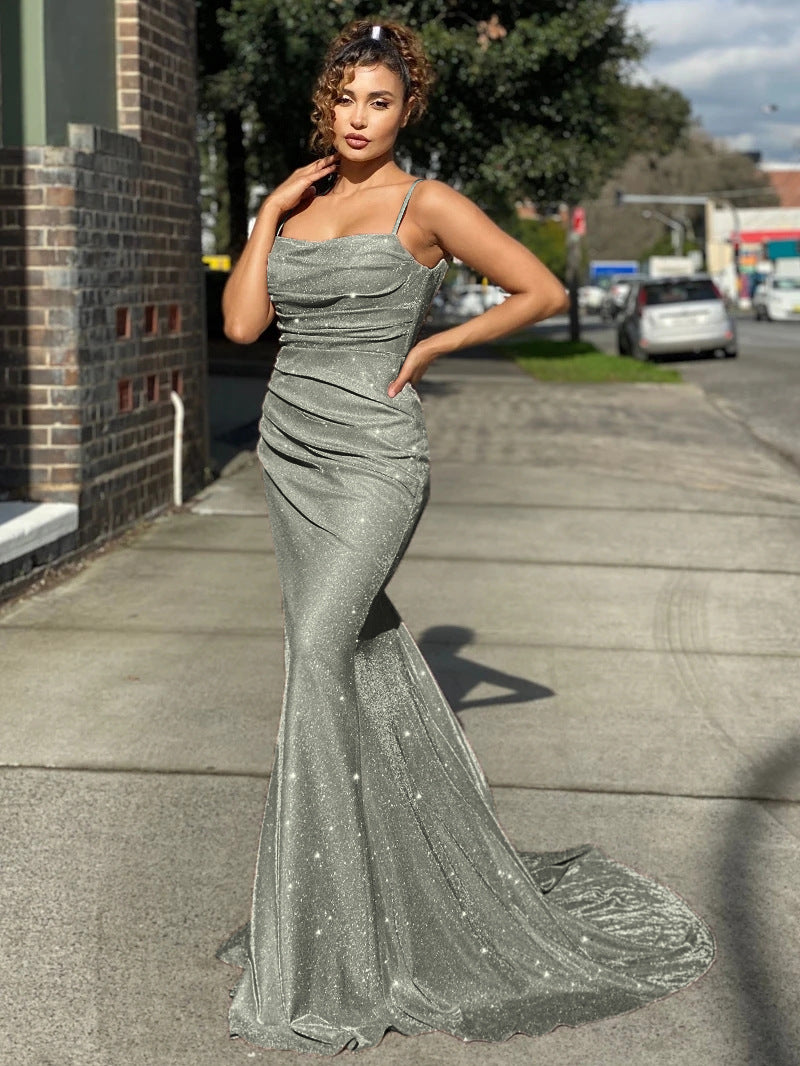 New Years Eve Gowns Sexy Formal Solid Backless Spaghetti Strap Evening Dress Dresses(Silver Gray/S) New Years Eve Gowns Sexy Formal Solid Backless Spaghetti Strap Evening Dress Dresses(Silver Gray/S)