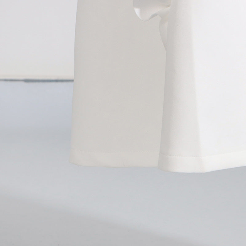 [Éclat Blanc Dress] | High Grade Floral Stitching White Slim Fit Backless Summer Dress – Elegant Women’s Occasion Wear by TGC