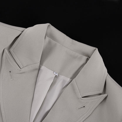 Serene Grace 3-Piece Power Blazer Wide Leg Pants Set