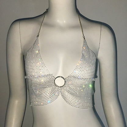Euphoria Outfits | See Through Rhinestone Crop Top And Mini Skirt Outfit