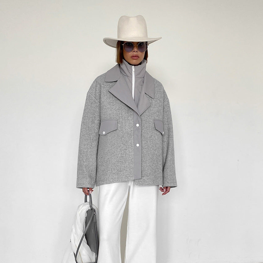 Cute Winter Outfits | Gray Blazer Wool Coat