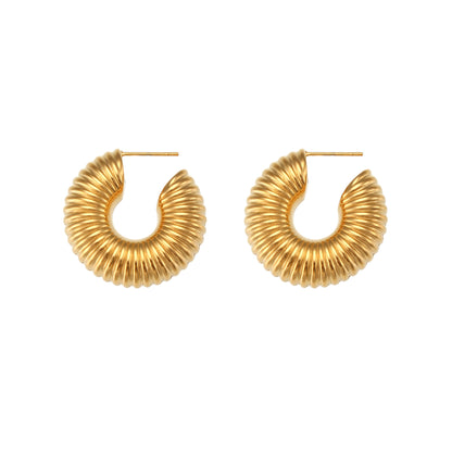 Gold Aesthetic Earrings | Extra Chunky C Earrings