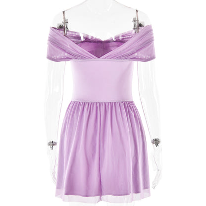 Dress To Impress Summer Dresses | Lilac Lavender Off Shoulder Mini Dress