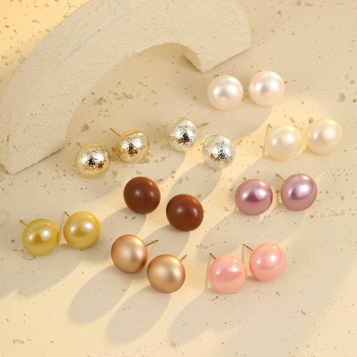 [TGC Retro French Pearl Earrings | Elegant Glossy High-Grade Statement Earrings for Women]