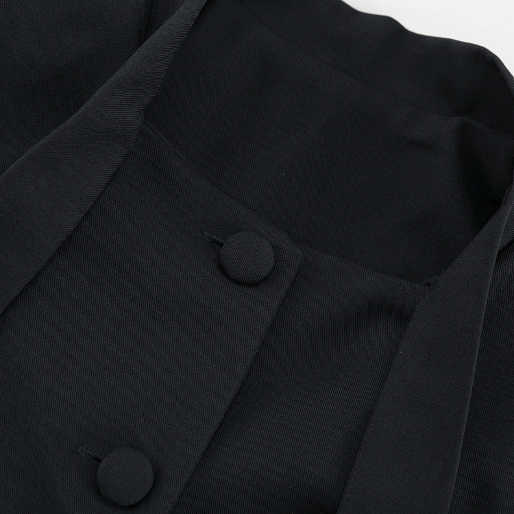 TGC “Noir Grace” Bow-Tie Set | Elegant Two-Piece Skirt & Blouse Ensemble