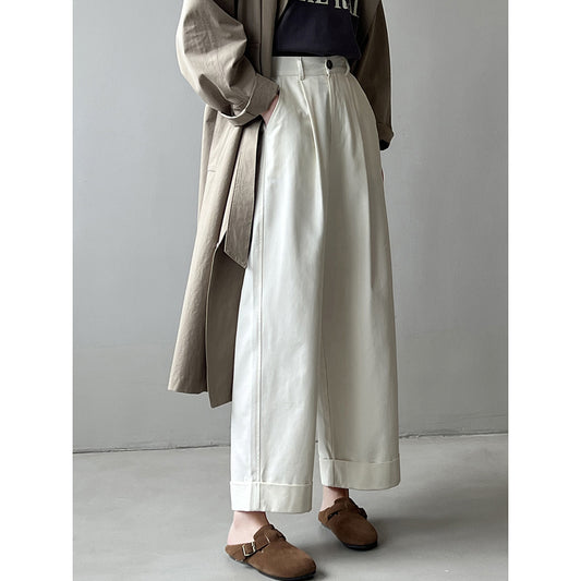 Spring Outfits 2024 | Old Money Aesthetic Cotton Casual Work Wide Leg Pants Sizes M-L