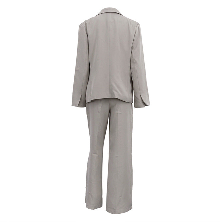 Serene Grace 3-Piece Power Blazer Wide Leg Pants Set