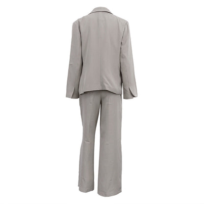 Serene Grace 3-Piece Power Blazer Wide Leg Pants Set