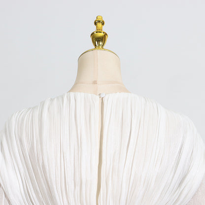 [The Garden Party Socialite Dress] | High Grade Ruffled 3D Floral V-Neck Puff Sleeve Short Dress – Summer Elegance by TGC