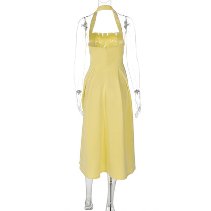 [Summer Muse Maxi] | Best Seller Women’s High Waist Halter Tube Top Dress – Elegant Slim Fit Maxi by TGC