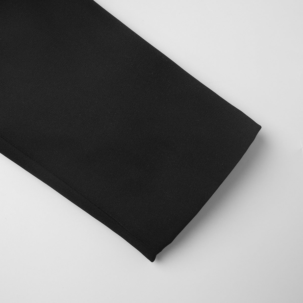 TGC “Fall Edit” Black Office Skirt Set | Minimalist Long Sleeve Collared Top & High-Rise Skirt