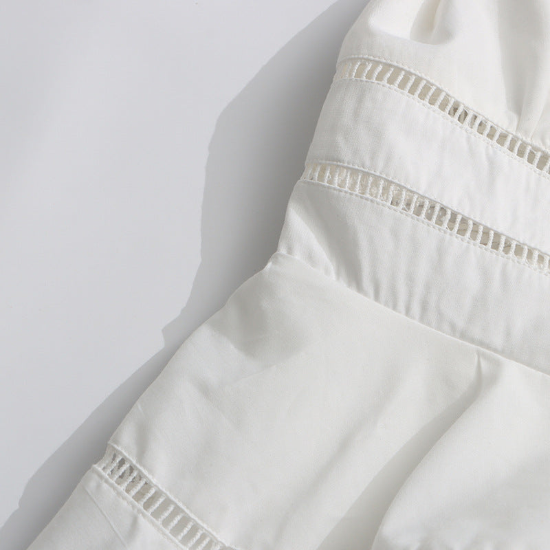 [Été Parisien Ruffle Midi] | Elegant Slim Fit Spaghetti Strap A-Line Dress – French Summer Chic by TGC