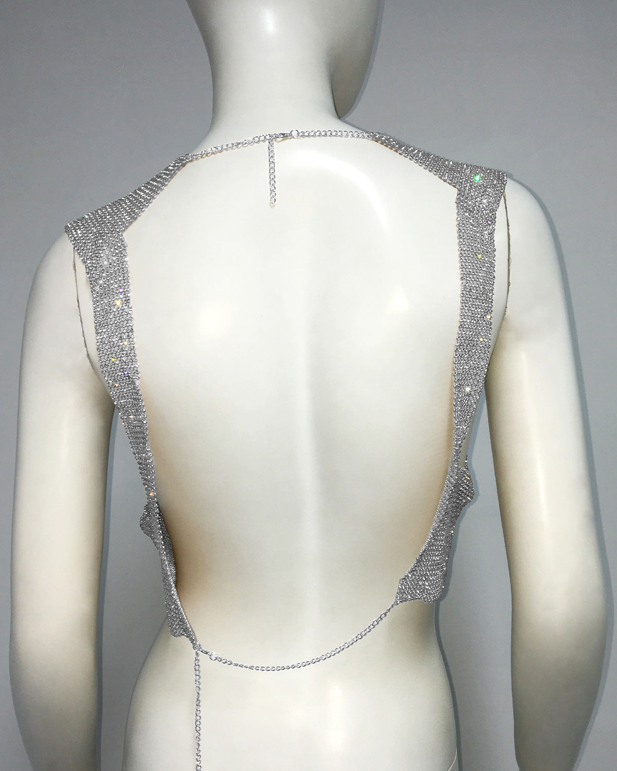 Summer Outfits 2024 | Y2K Glitter Rhinestones Backless Crop Top