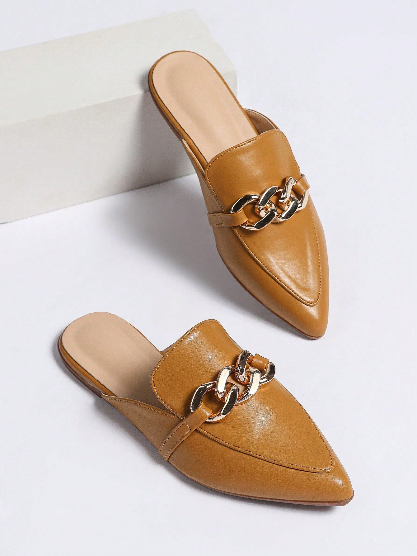TGC “Clairé” Mules | Elegant Minimalist Flats for Office & Everyday Ease