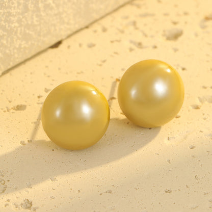 [TGC Retro French Pearl Earrings | Elegant Glossy High-Grade Statement Earrings for Women]