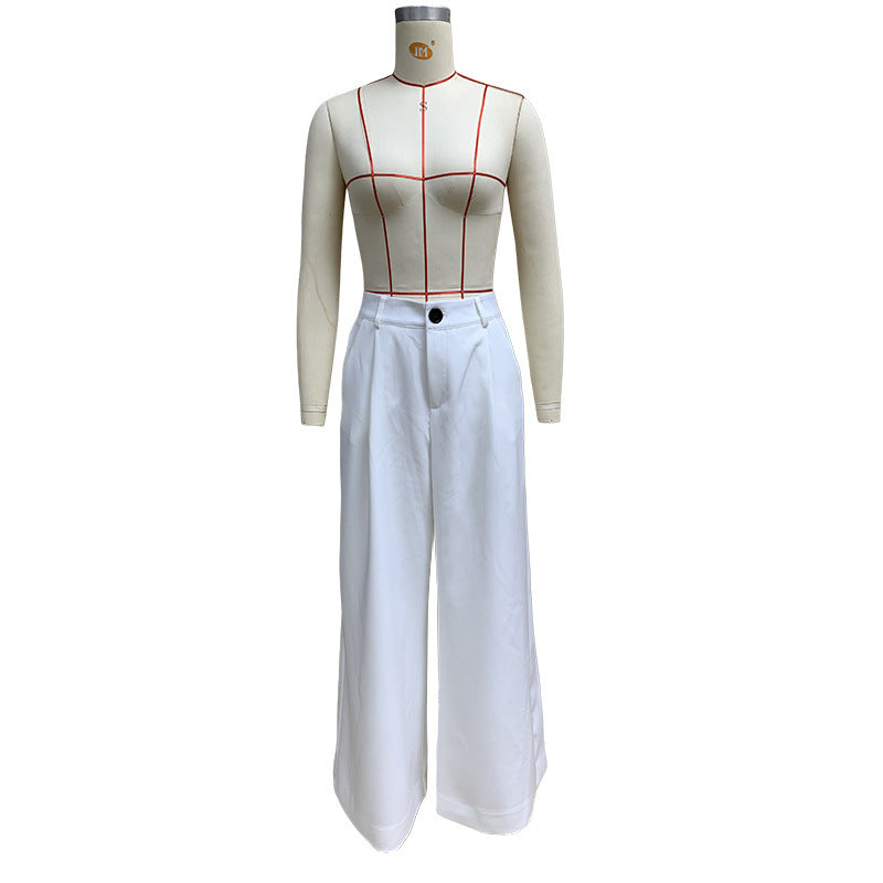 Essential Flow” High-Waist Wide Leg Trousers | Minimalist Straight Pants with Pockets