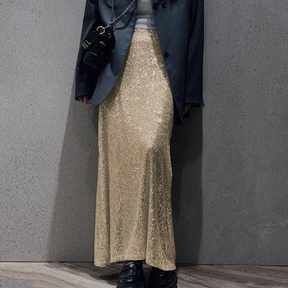 2023 Fashion Trends | NYE Aesthetic Long Sleeve Crop Top Maxi Skirt Outfit