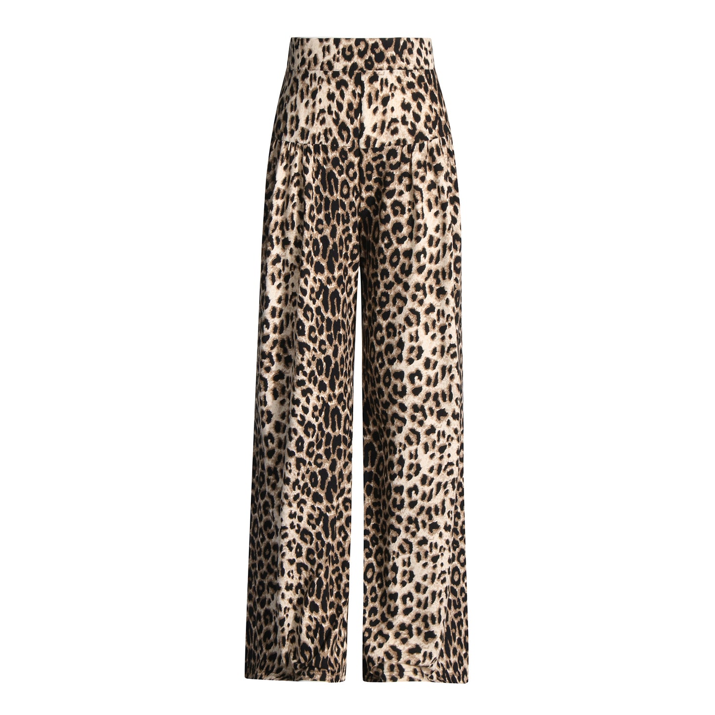 2024 Fashion Trends, Leopard High Waist Wide Leg Casual Pants