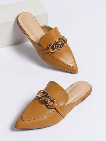 TGC “Clairé” Mules | Elegant Minimalist Flats for Office & Everyday Ease
