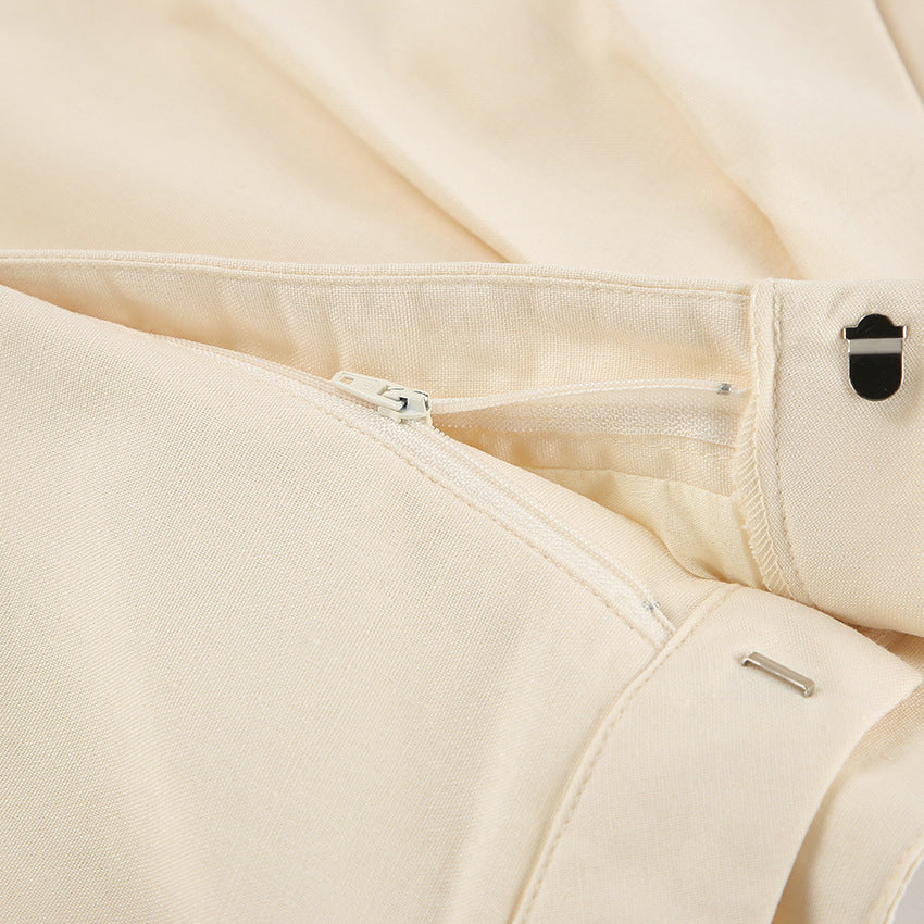 Summer Outfits 2024 | Beige Aesthetic Cotton Vest Shorts Outfit 2-piece Set