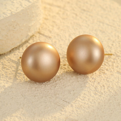 [TGC Retro French Pearl Earrings | Elegant Glossy High-Grade Statement Earrings for Women]
