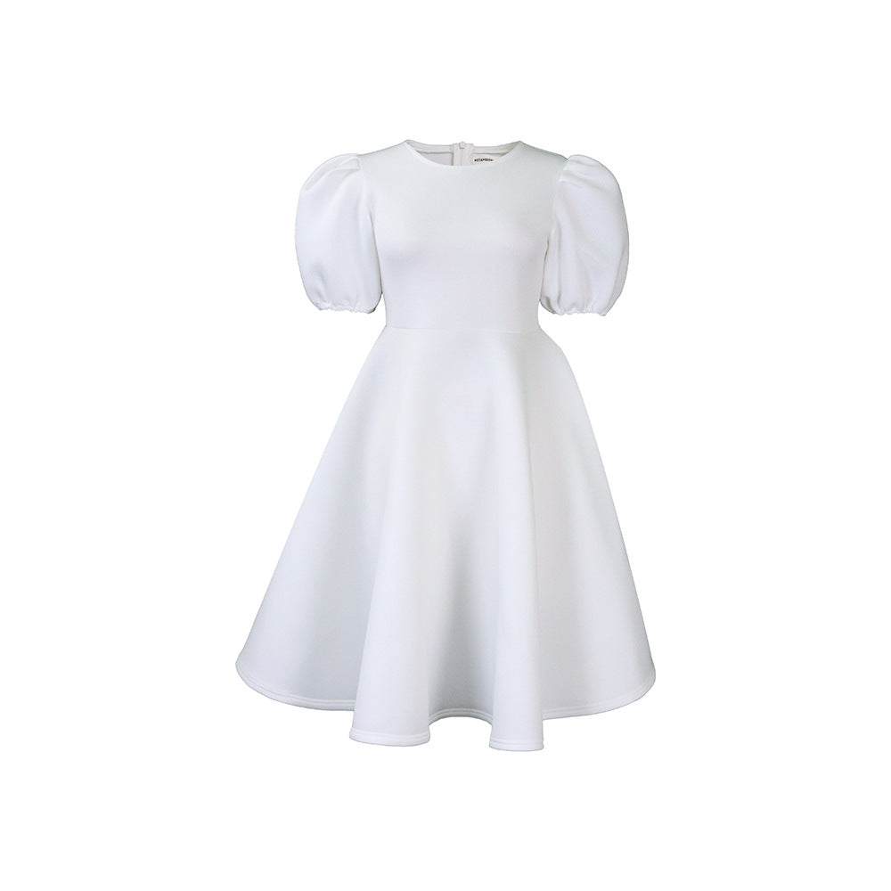 Elegant Summer Dresses | Neon Puff Sleeve Princess Dress