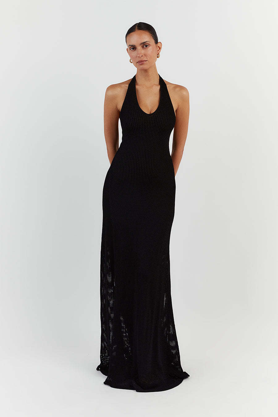 Elegant Dresses 2024 | Beach Halter Maxi Sundress M / White Elegant Dresses 2024 | Beach Halter Maxi Sundress M / White