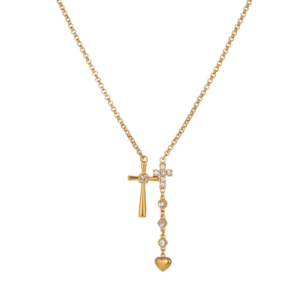 THE FIRST PROMISE | Double Cross Necklace