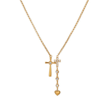 THE FIRST PROMISE | Double Cross Necklace