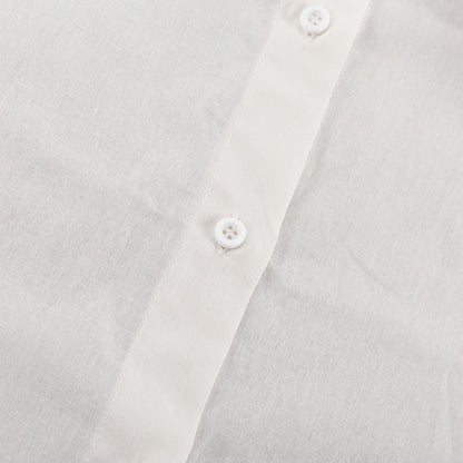 [Double Grace Skirt Set] | Elegant Collared Long Sleeve Top & Double Layer Lace-Up A-Line Skirt – Cotton Two Piece by TGC