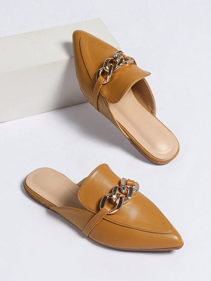 TGC “Clairé” Mules | Elegant Minimalist Flats for Office & Everyday Ease