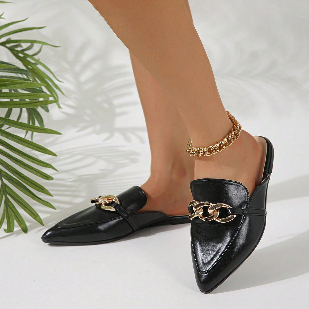 TGC “Clairé” Mules | Elegant Minimalist Flats for Office & Everyday Ease