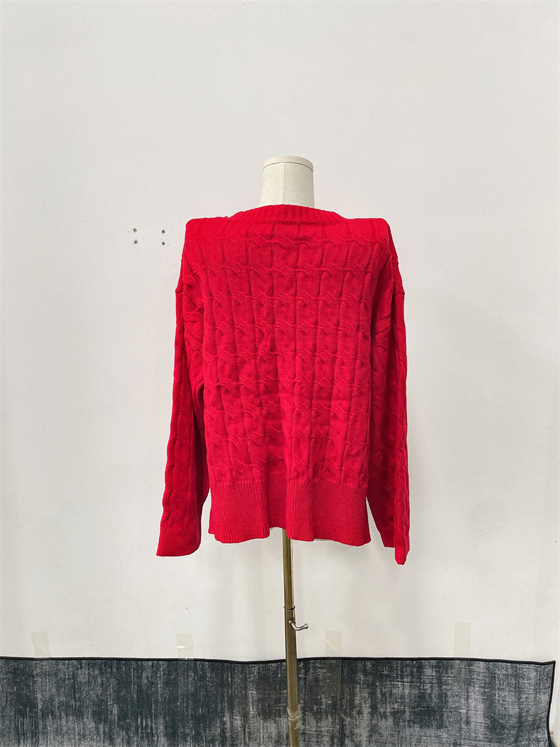 Christmas Outfits 2024 | Red Casual Christmas Sweater