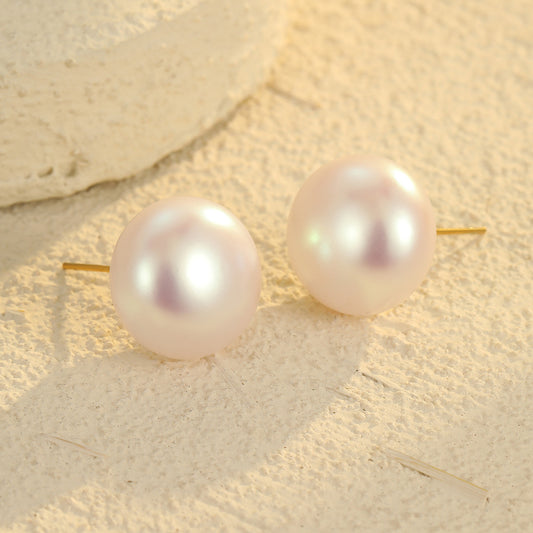 [TGC Retro French Pearl Earrings | Elegant Glossy High-Grade Statement Earrings for Women]