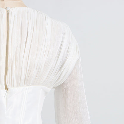 [The Garden Party Socialite Dress] | High Grade Ruffled 3D Floral V-Neck Puff Sleeve Short Dress – Summer Elegance by TGC