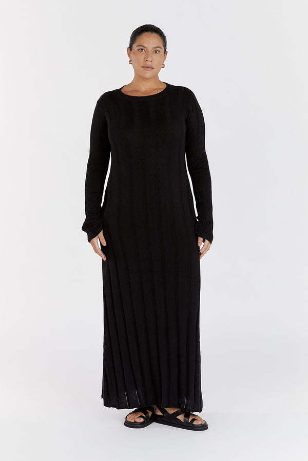 Sweater Dresses | Elegant Long Sleeve Knitted Cotton Maxi Dress