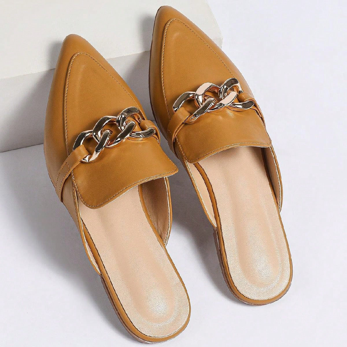 TGC “Clairé” Mules | Elegant Minimalist Flats for Office & Everyday Ease