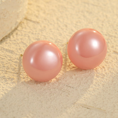 [TGC Retro French Pearl Earrings | Elegant Glossy High-Grade Statement Earrings for Women]