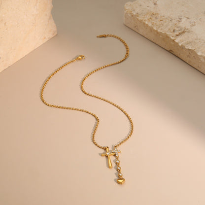THE FIRST PROMISE | Double Cross Necklace