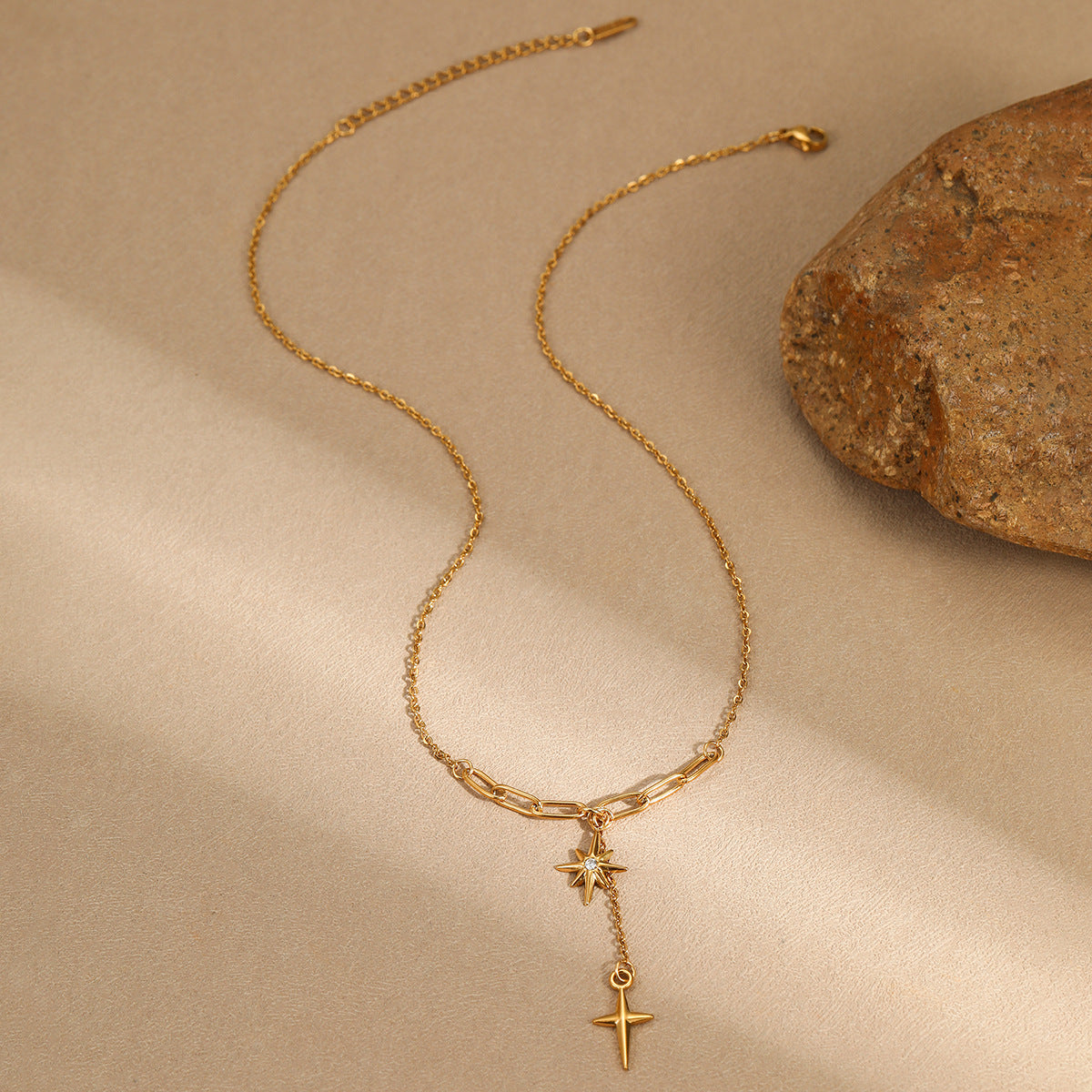 TGC Crosses | The Guiding Star Eight-Point Star & Cross Necklace
