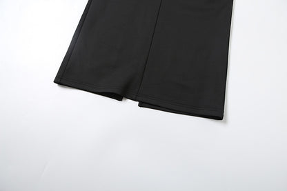 TGC “Céleste” Collared Maxi Dress | Slim Fit Lace-Up Waist & Front Split Elegance