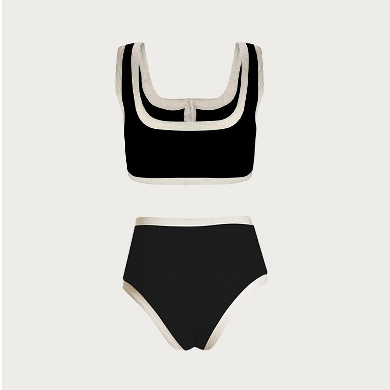 Summer Outfits 2024 | Black and White Contrast Elegant Bikini