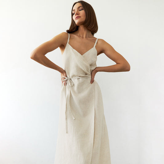 Spring Dresses 2024 | Cotton Belted Maxi Spring Dress
