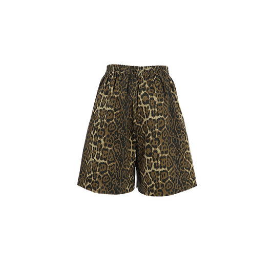 TGC FASHION 2024 Fashion Trends, Brown Leopard Cotton High Waist Shorts