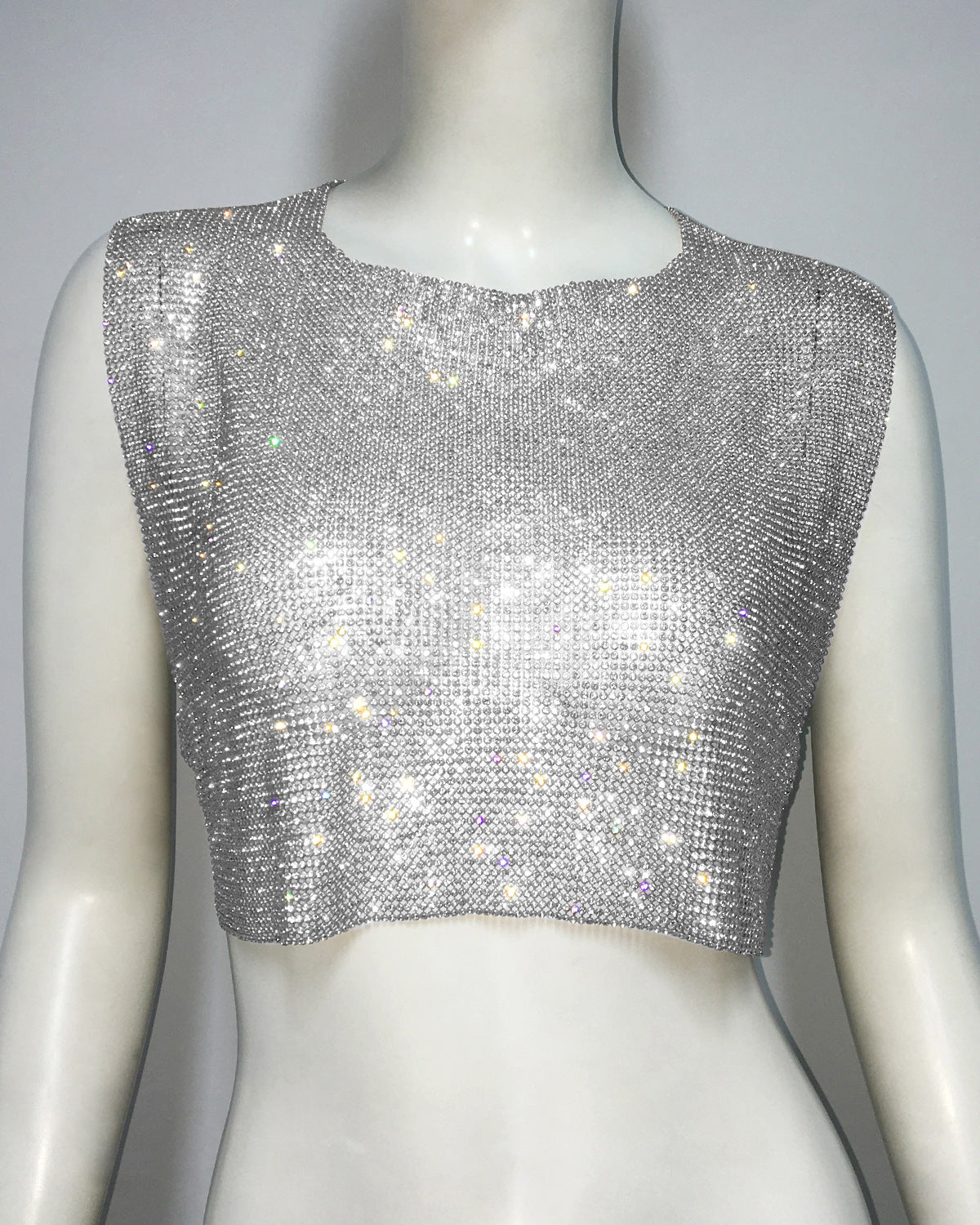 Summer Outfits 2024 | Y2K Glitter Rhinestones Backless Crop Top