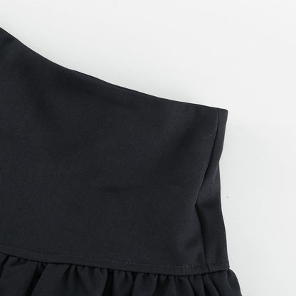 TGC “Noir Grace” Bow-Tie Set | Elegant Two-Piece Skirt & Blouse Ensemble