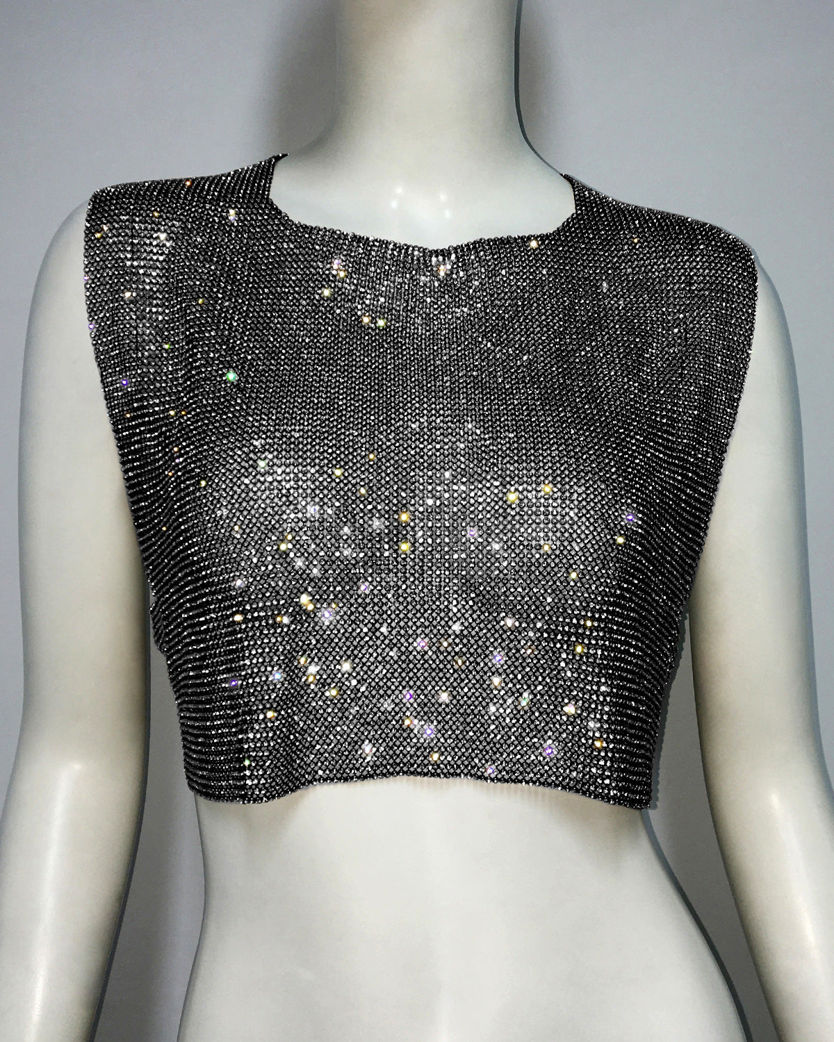 Summer Outfits 2024 | Y2K Glitter Rhinestones Backless Crop Top